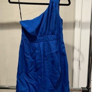 One shoulder Royal blue dress